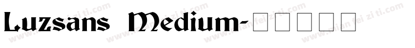 Luzsans Medium字体转换